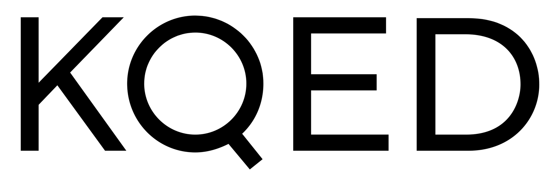 KQED logo, a black text logo on a white background.