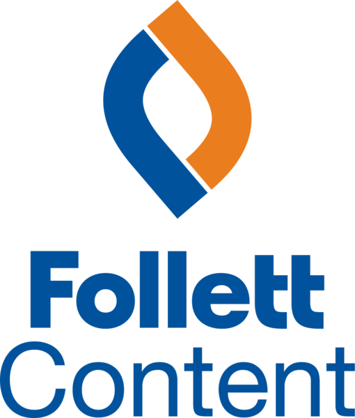 Follett Content logo: blue and orange flame shape above text.