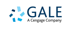 Gale logo with blue and white geometric design and text 
