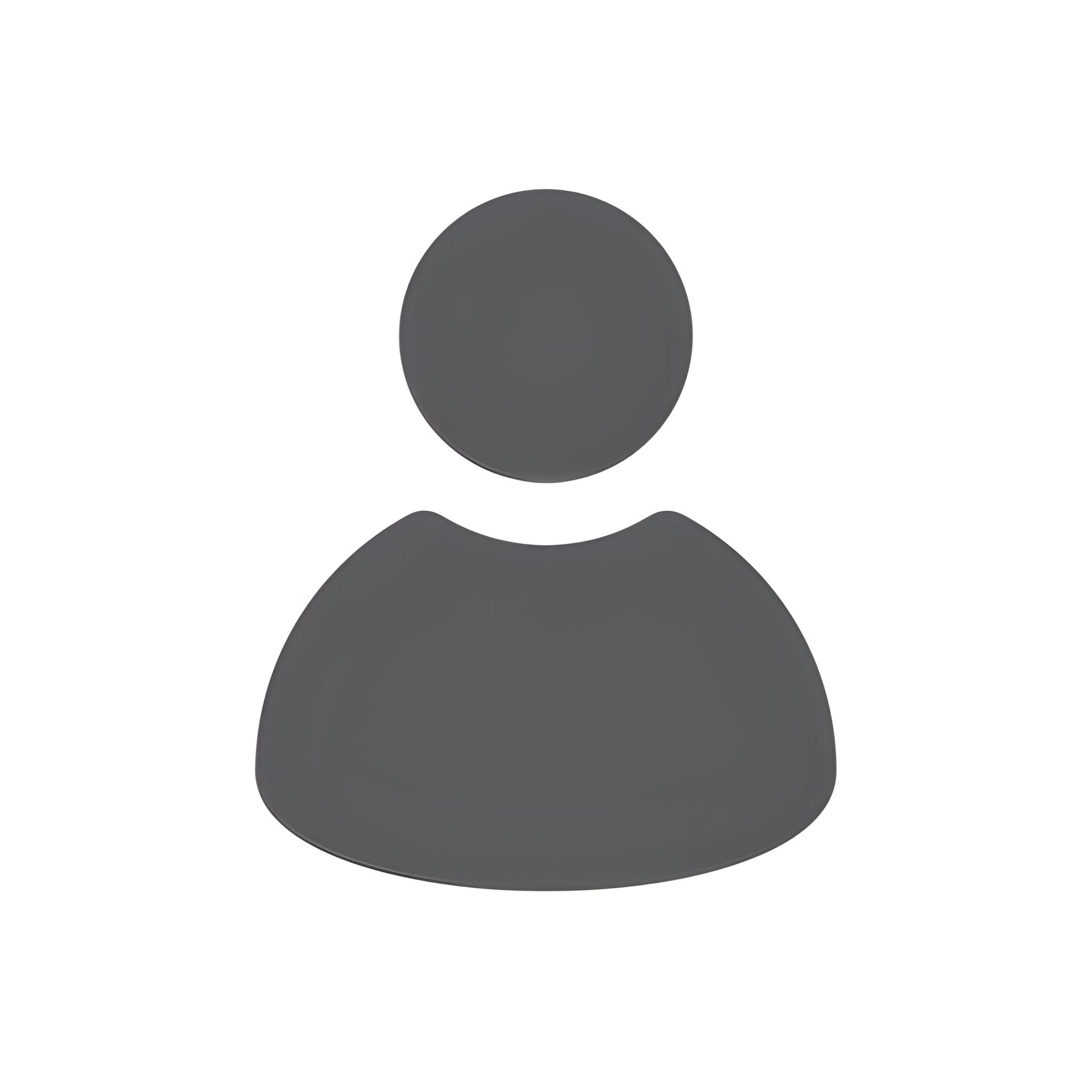 Gray silhouette of a person.
