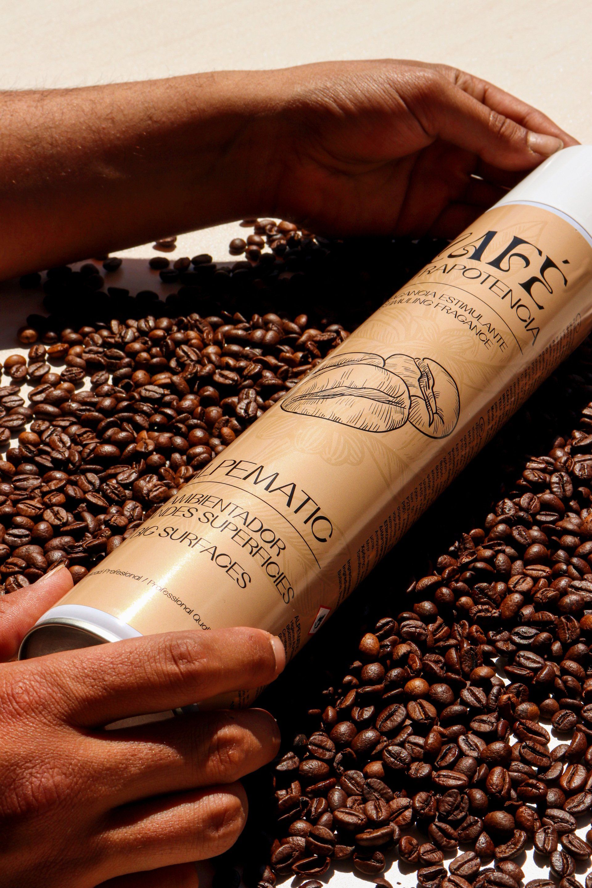 Foto del esprai con aroma a café
