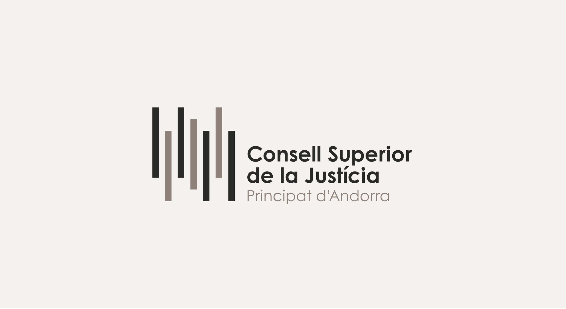 Logotipo del Consell Superior de la Justícia del Principat d'Andorra del rebanding hecho por Mersi Studio 