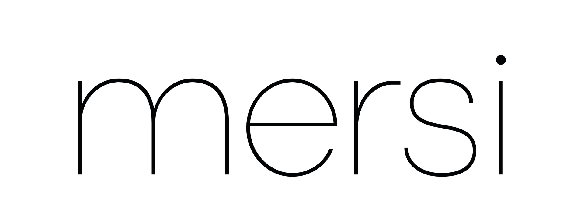 Logotipo Mersi Studio empresa de diseño gráfico Andorra en blanco.