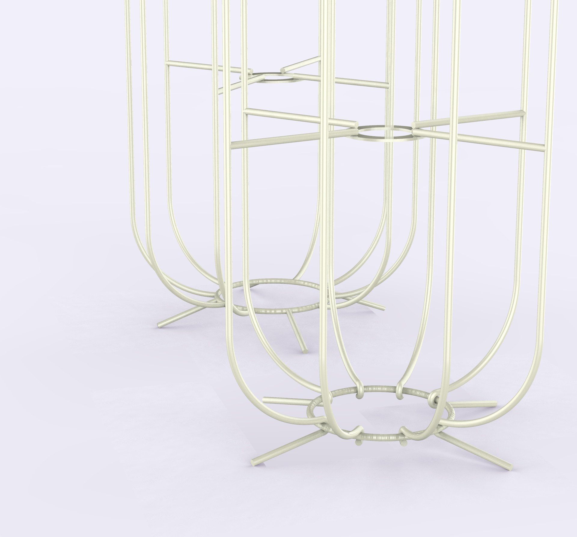 Render amb 3D estructura de lampara realizar Lamb Solid Works i dissenyat per Mersi Studio.