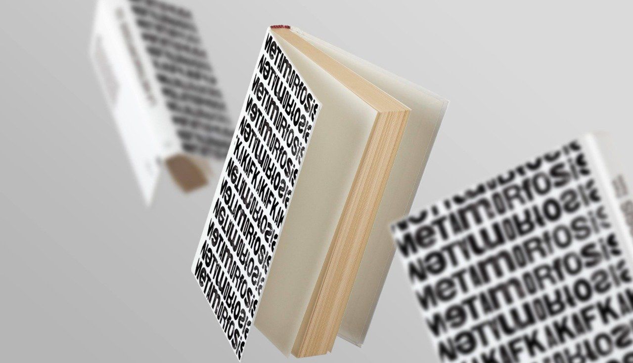 Render amb 3d de tres llibres levitant. Treball editorial. Dissenyat per Mersi Studio.