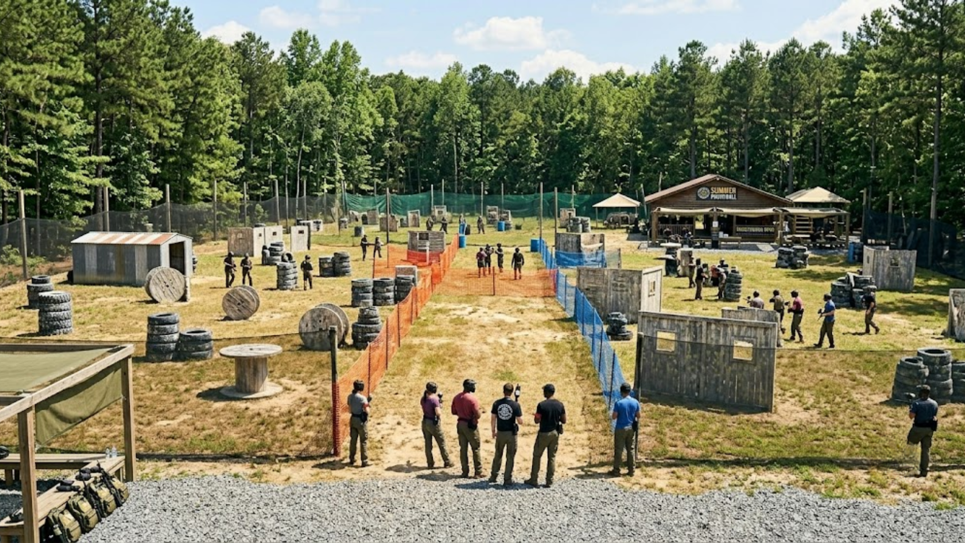 outdoor paintball fields for summer group events