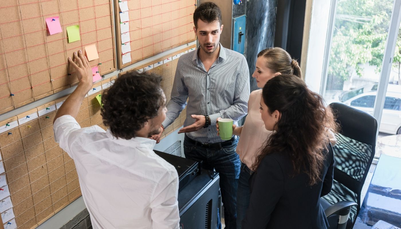 People working in an advertising agency franchise business for creatives