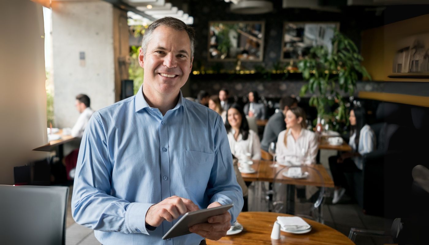 Business owner about to set up a franchise business