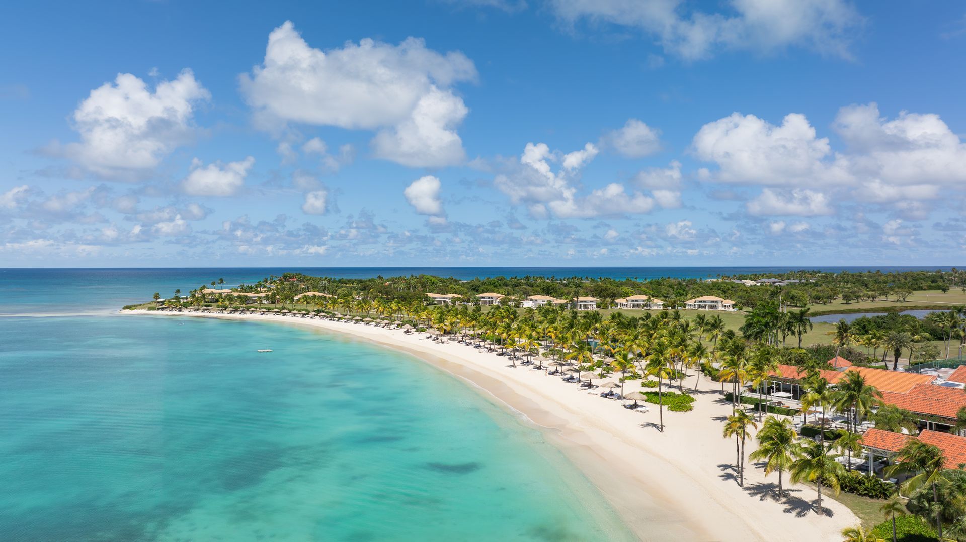 Jumby Bay Island Aerial View