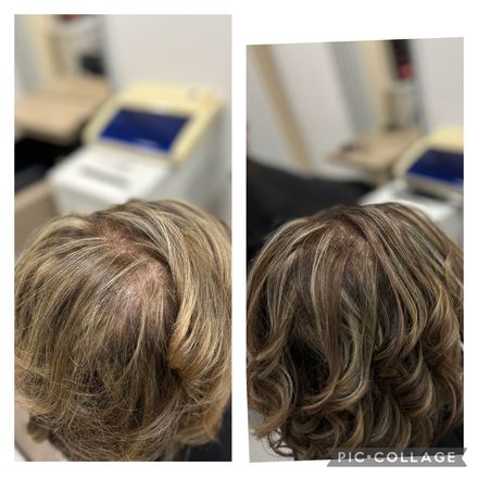 Una donna con capelli ramati
