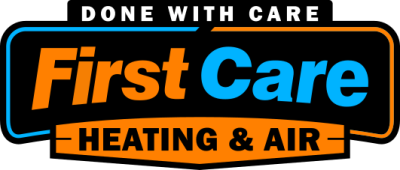 Integrity Energy Systems The logo for first care heating and air is orange and blue.