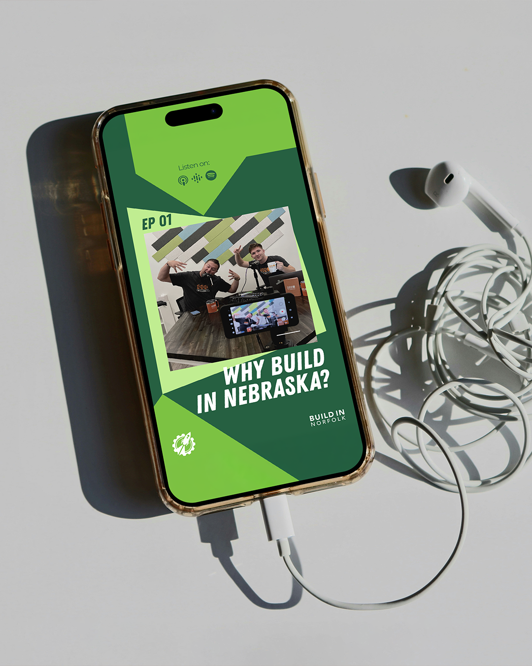 Smartphone screen shows 