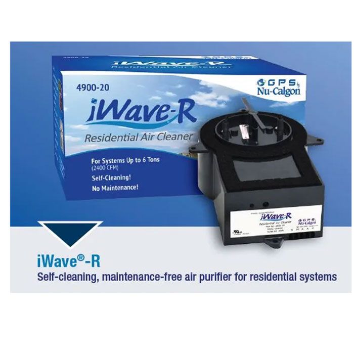 A box of iwave r self cleaning maintenance free air purifier for residential systems