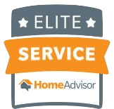 A logo for an elite service home advisor.