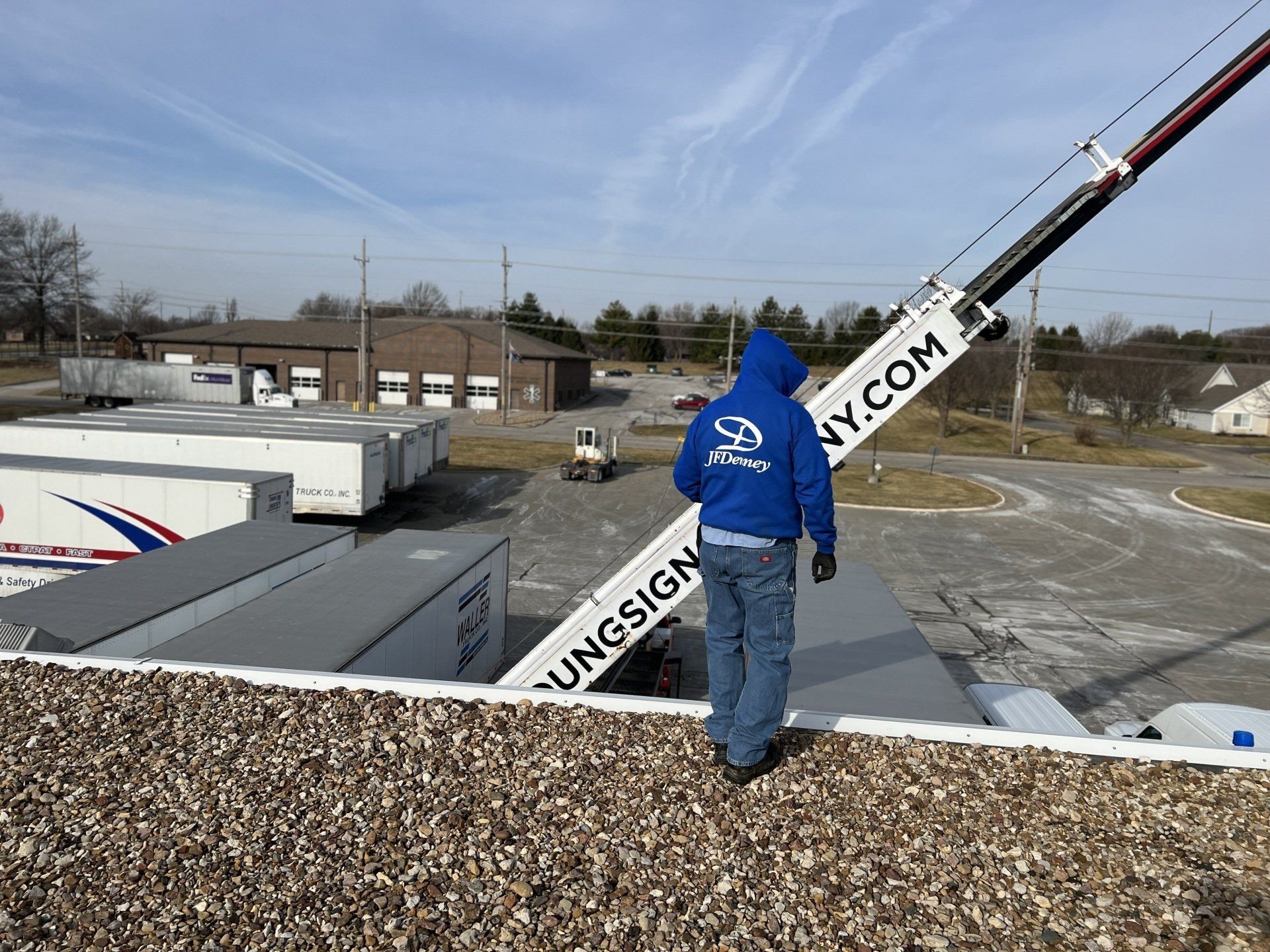 Guy on a roof