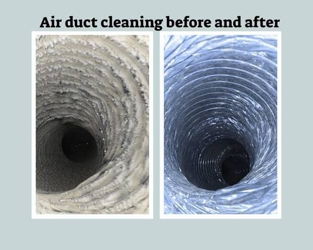 A Before and After Picture Of Duct Cleaning