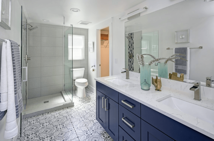 Bathroom renovation completed by licensed contractor in richardson, TX