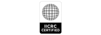 IICRC Certified logo with a black-and-white globe icon above the text