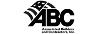ABC Associated Builders and Contractors, Inc. logo with black stylized letters and stars on a white background