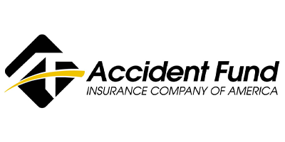 the accident fund insurance company of america logo is black and yellow .