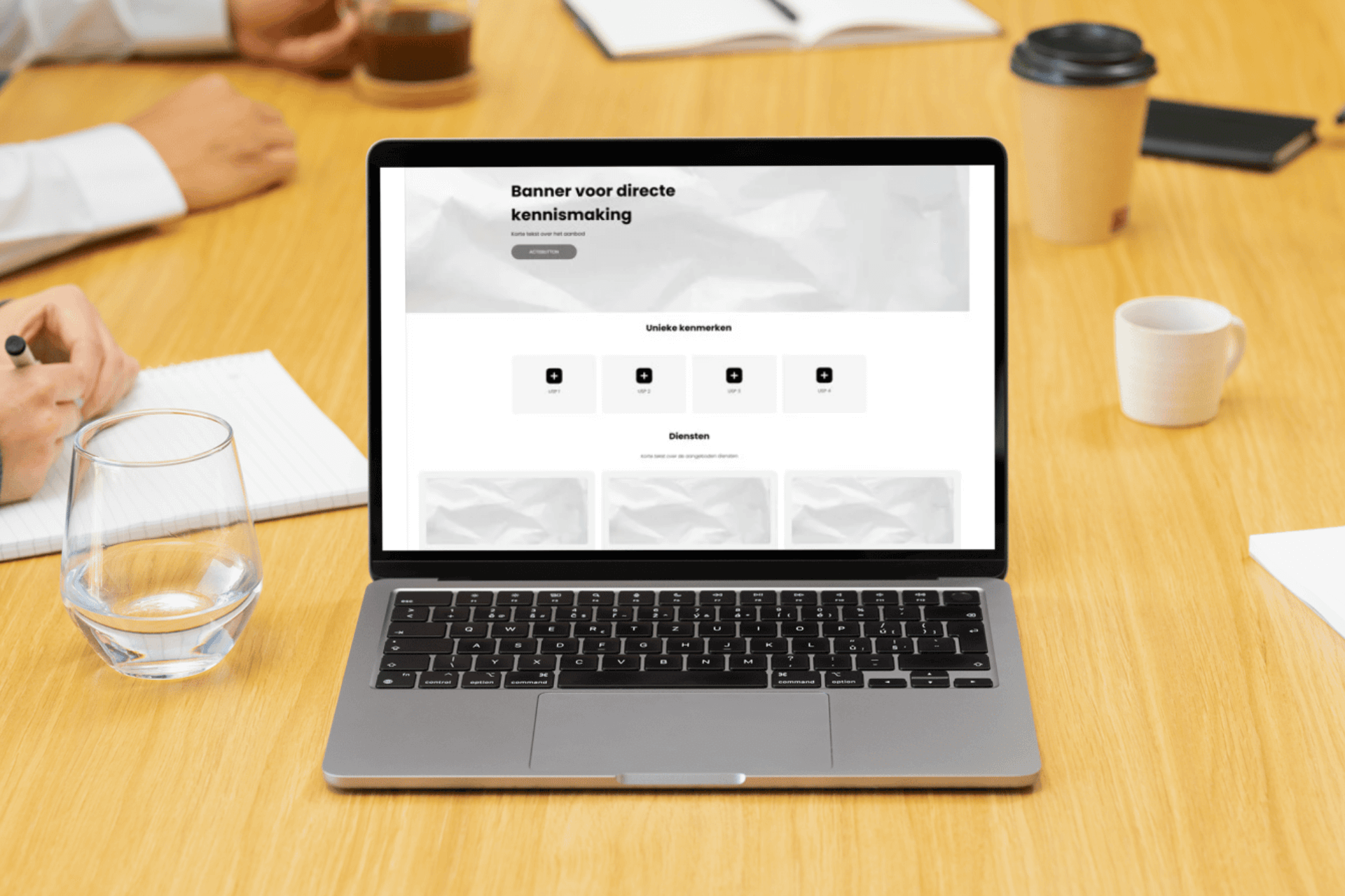 Template website voor ZZP Promo Pakket blanco