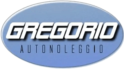 Logo di Gregorio Autonoleggio in un ovale blu e bianco con testo nero in grassetto.