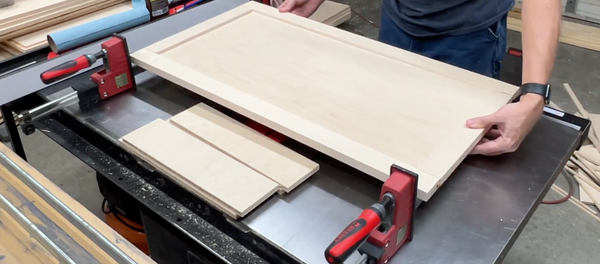 Carpenter dry fitting custom cabinet door