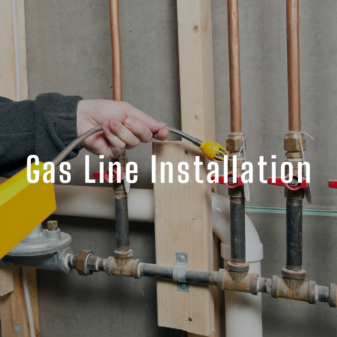 plumber using leak detector on residential gas line