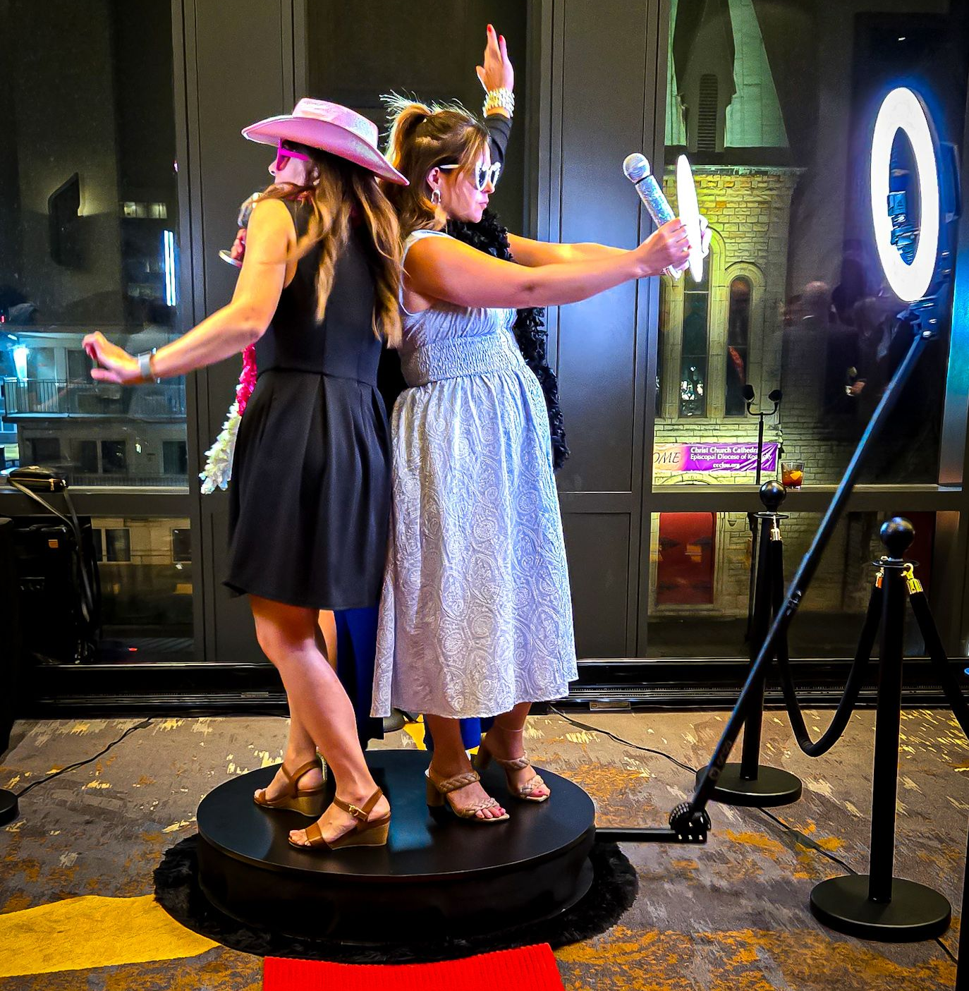 Guests on the Pose 502 360 video booth