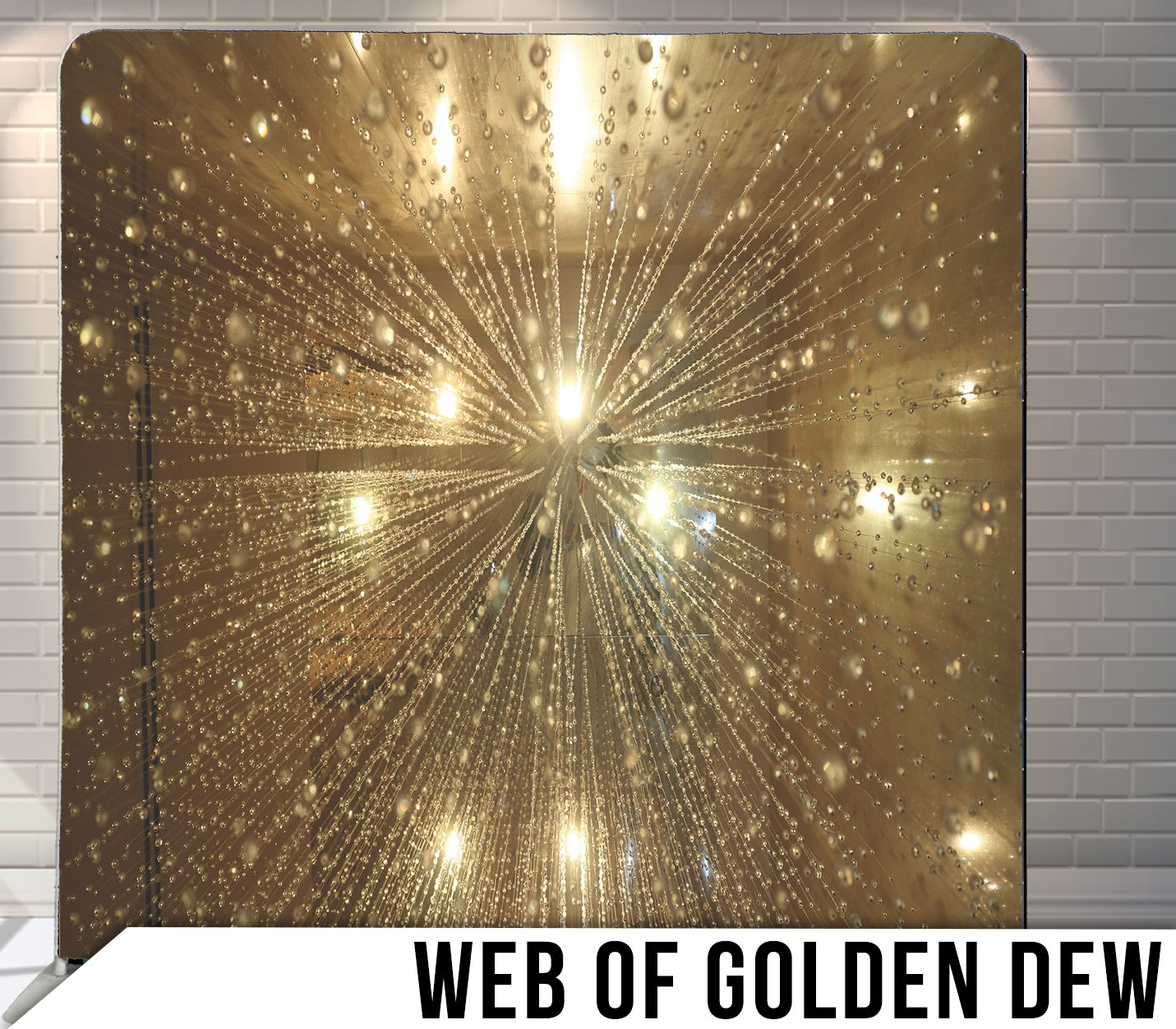 Web of golden due backdrop