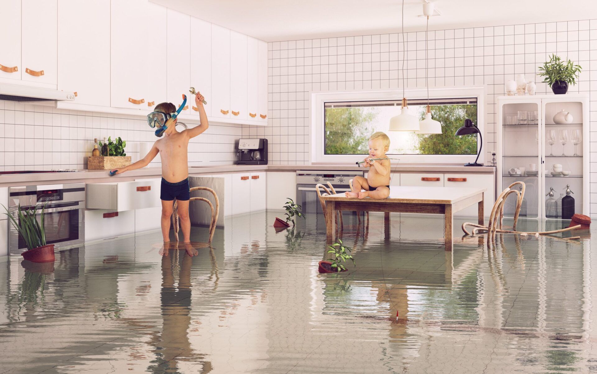 flooded kitchen cleanup Brattleboro, VT 