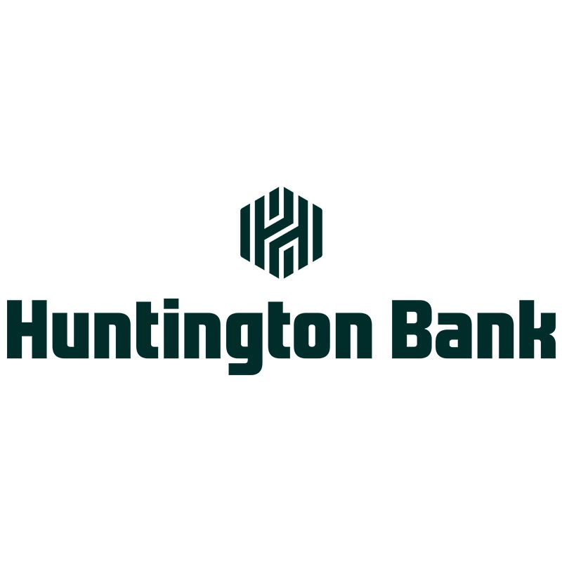 Huntington Bank logo in dark green on a white background