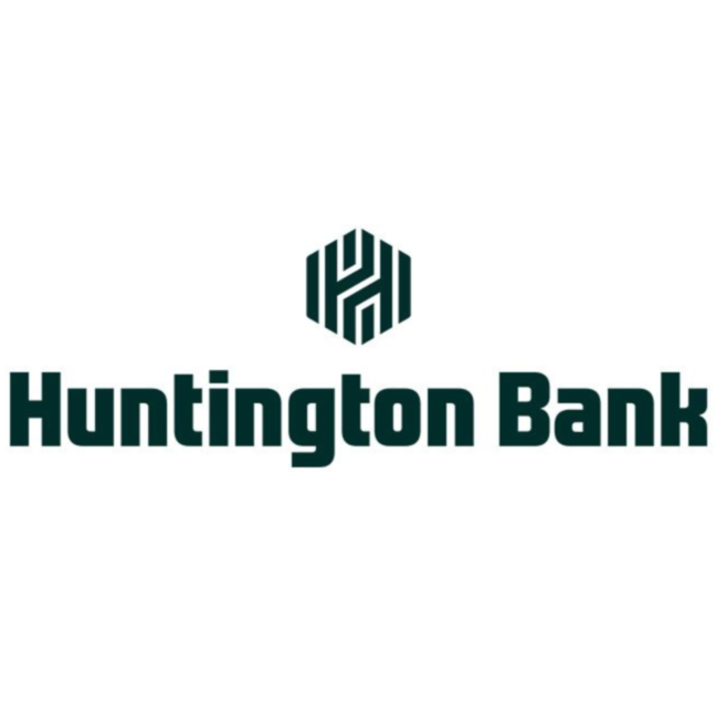 Huntington Bank logo in dark green on a white background
