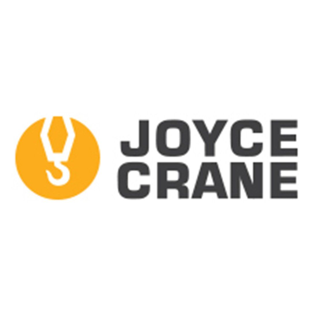 Joyce Crane logo with orange hook icon and dark gray text