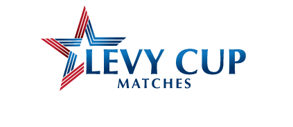 Levy Cup Matches logo with red and blue star graphic and blue text on white background