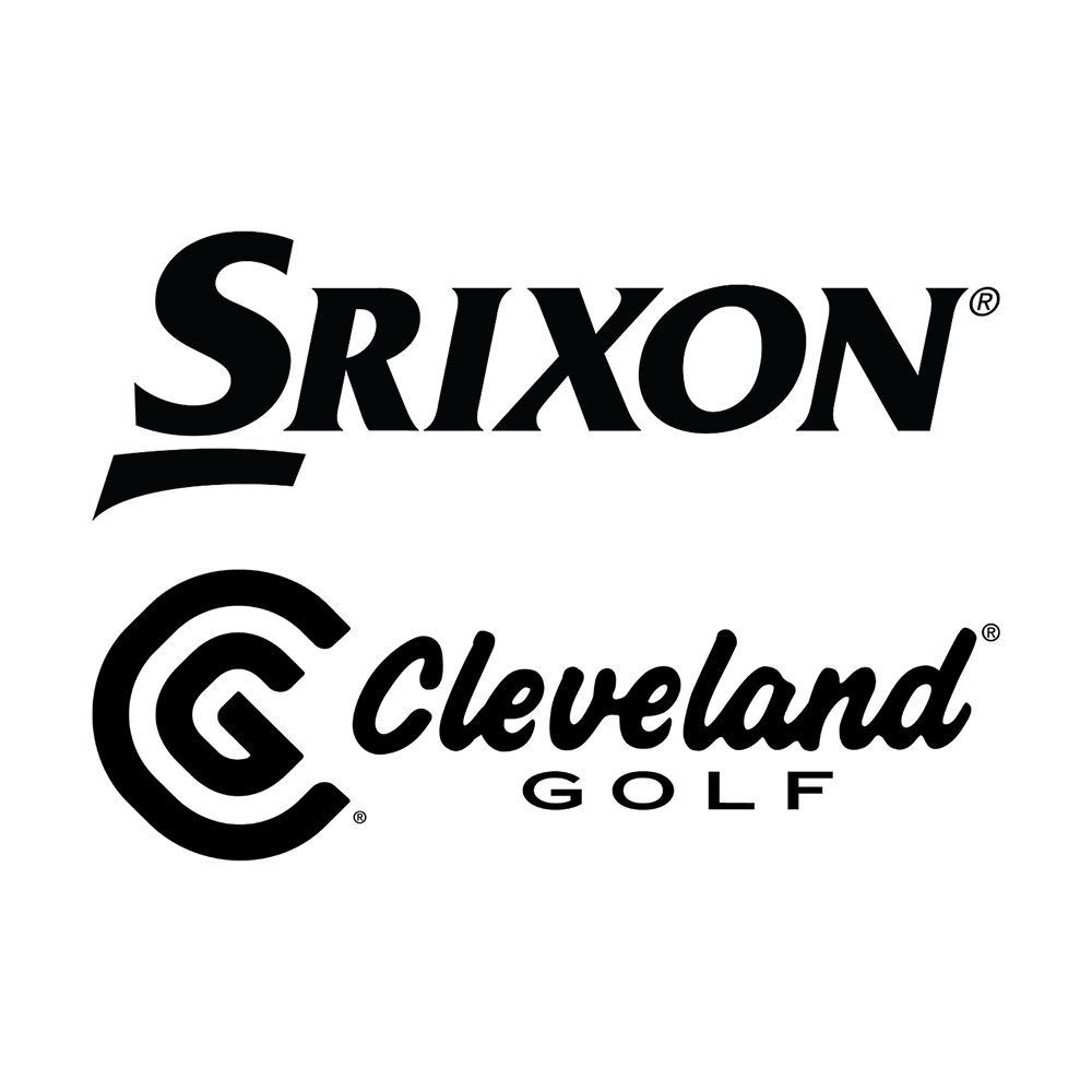 Srixon and Cleveland Golf logos in black on a white background