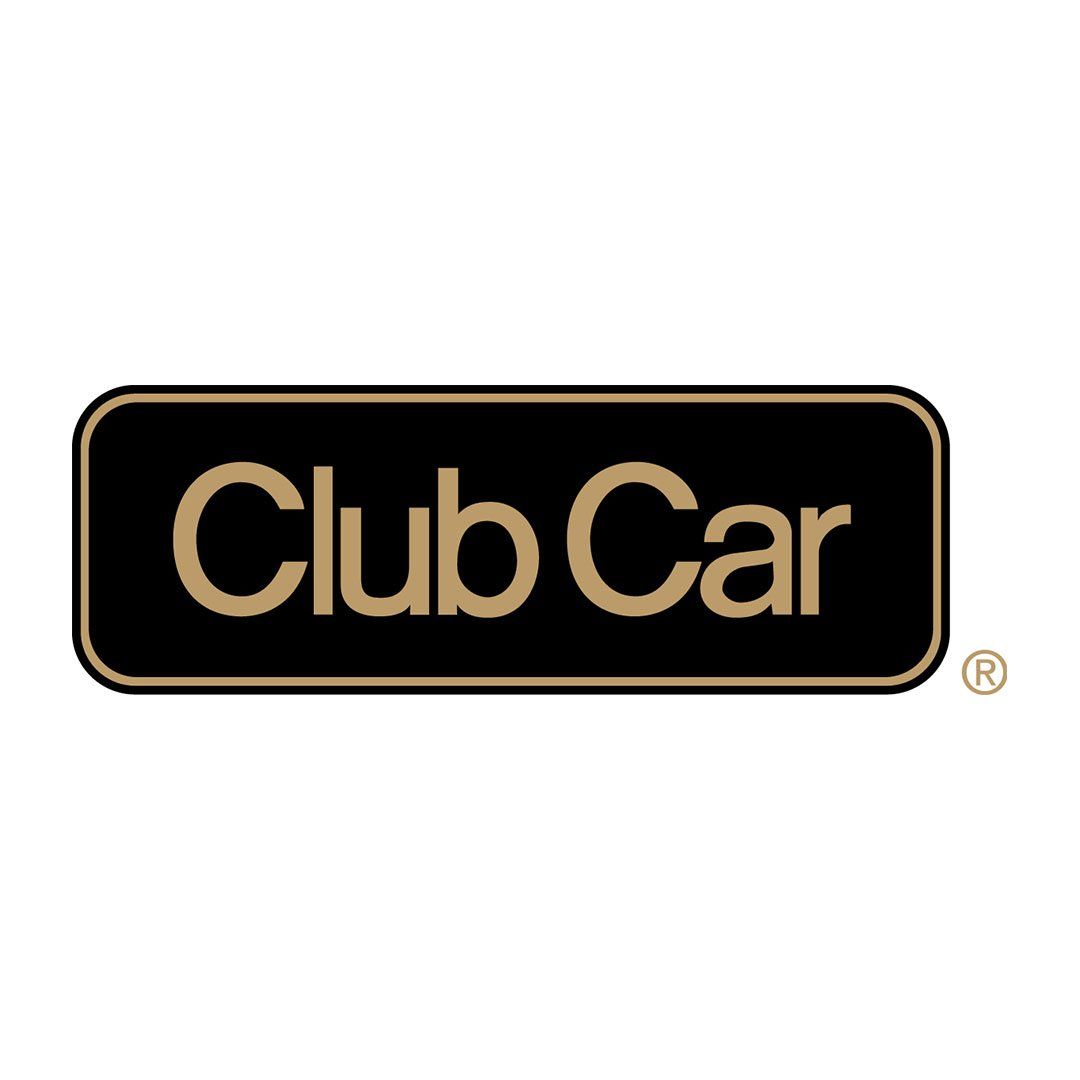 Club Car logo in tan on a black rounded rectangle