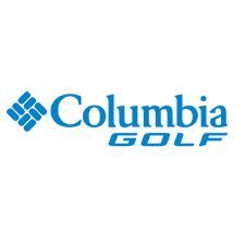 Columbia Golf logo in blue on a white background