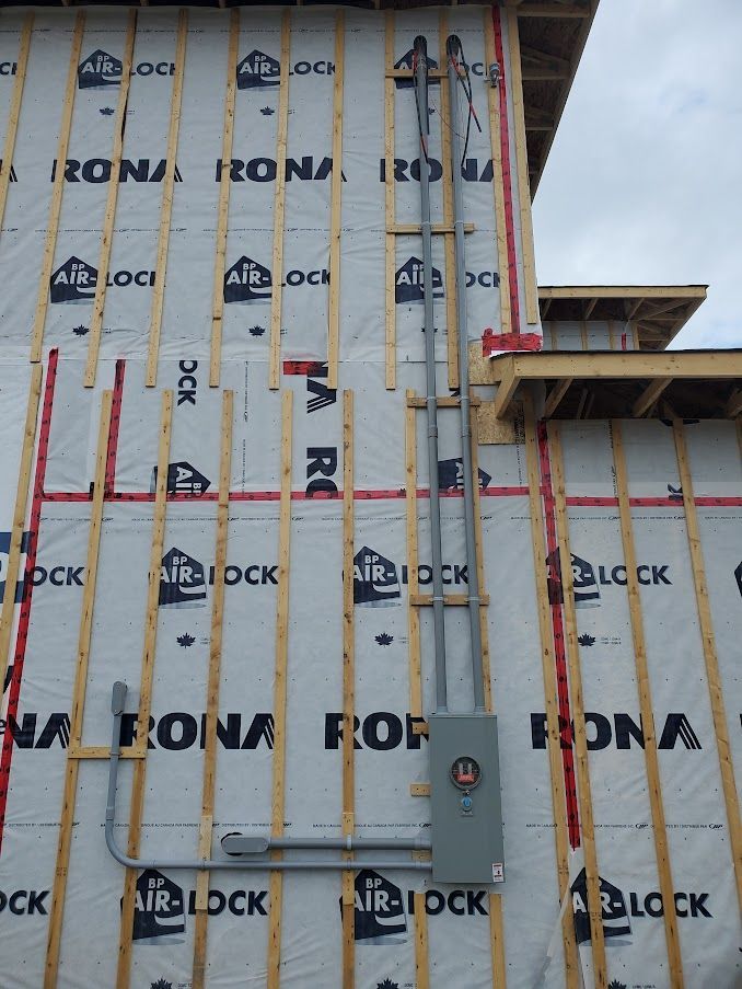 A building with a lot of air lock on it