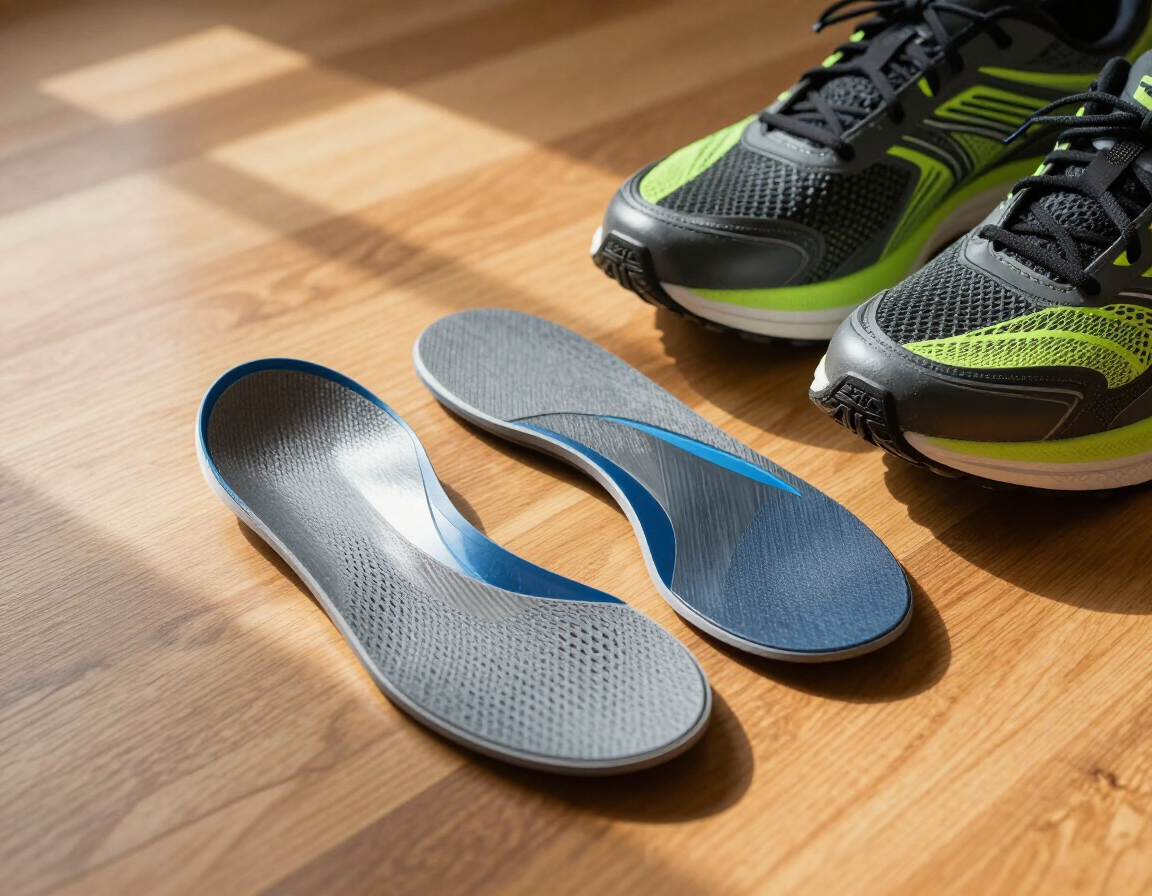 Close up of custom medical orthotics