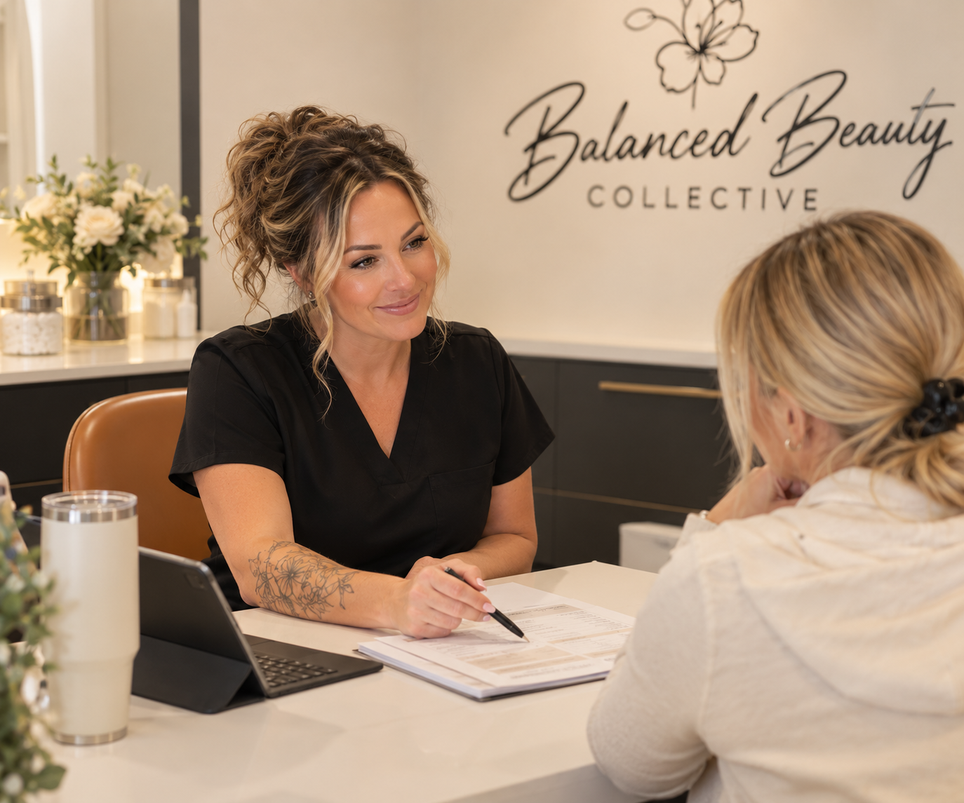 Personalized medical weight loss consultation at Balanced Beauty Collective in Dublin, Ohio.