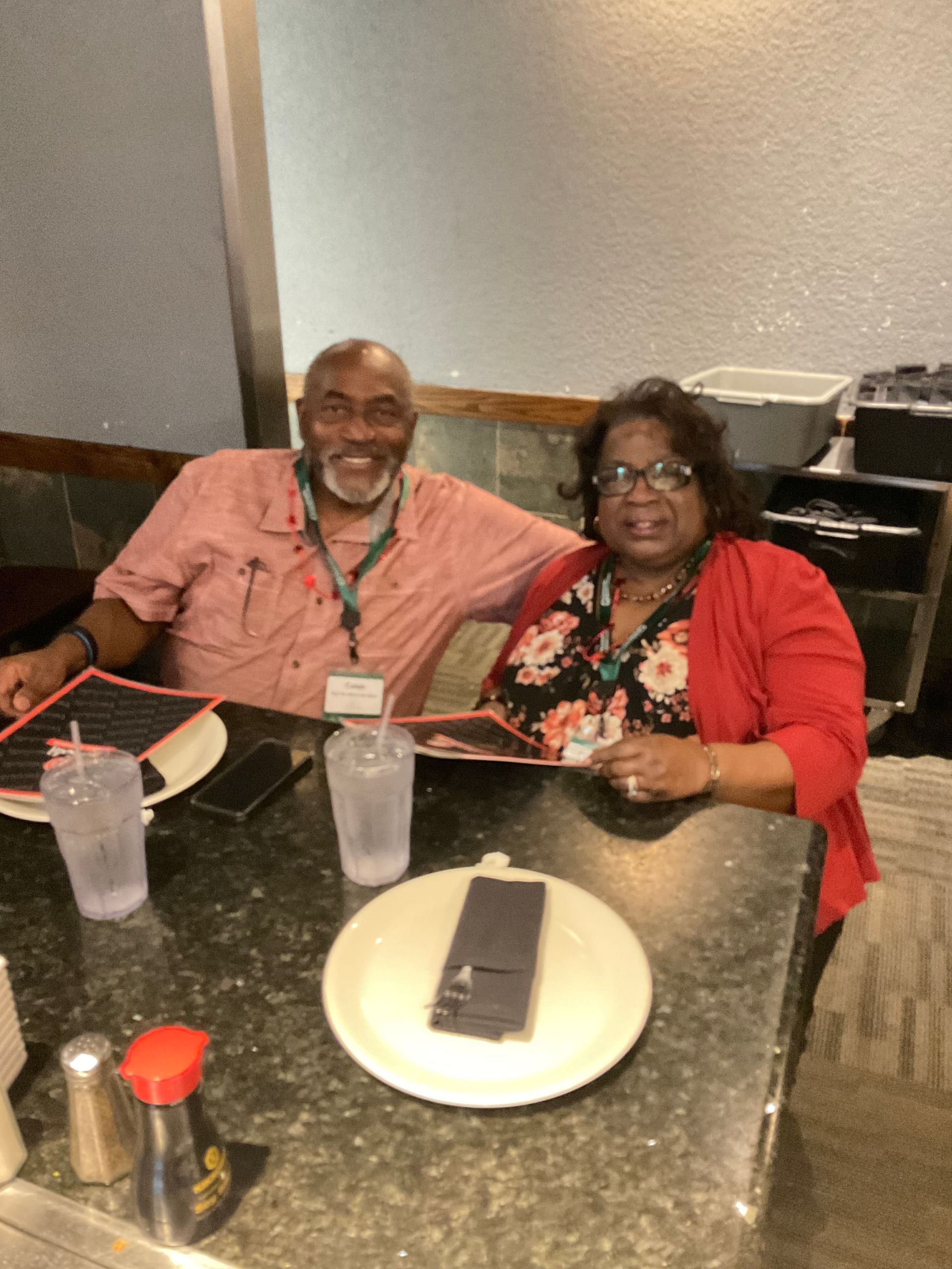 Two Summerlin Gold clients are looking at the menu