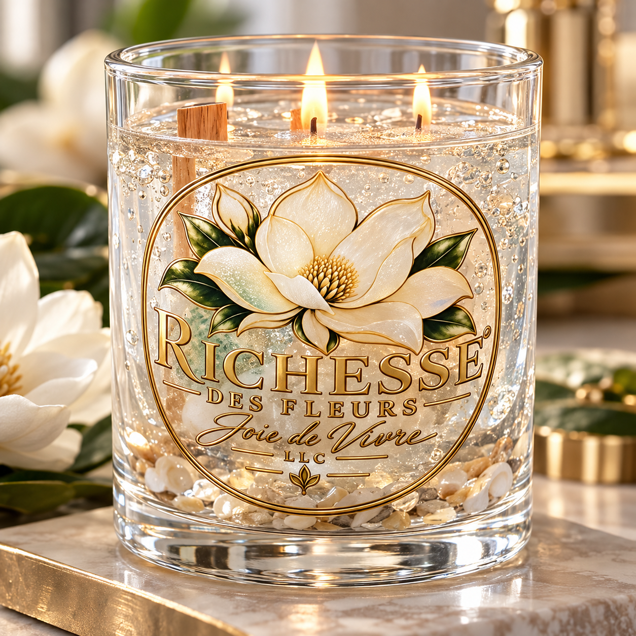 Richesse Des Fleurs LLC Seashell & Island Spice Scented Candle