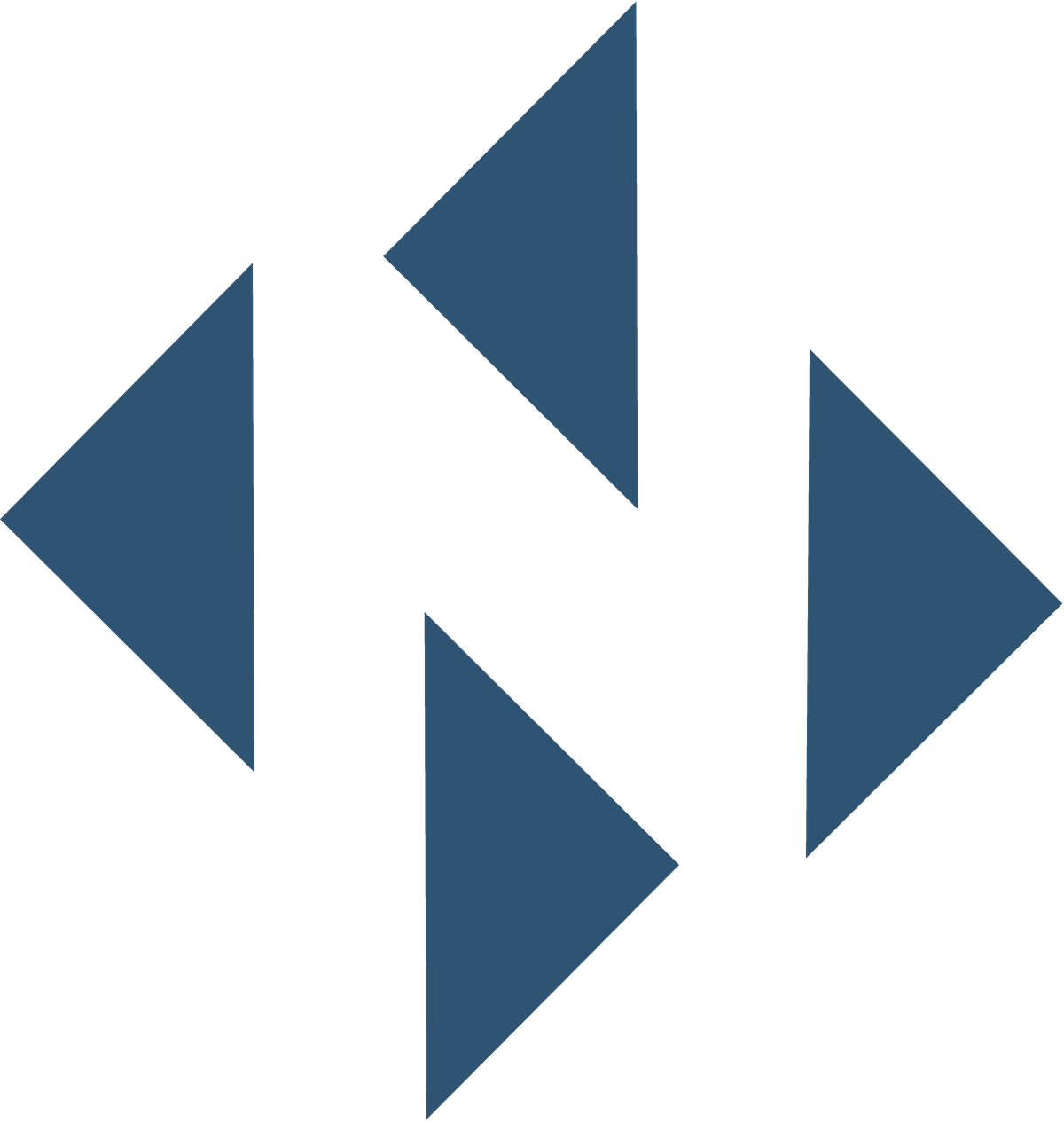 A square with orange stripes and a triangle in the middle