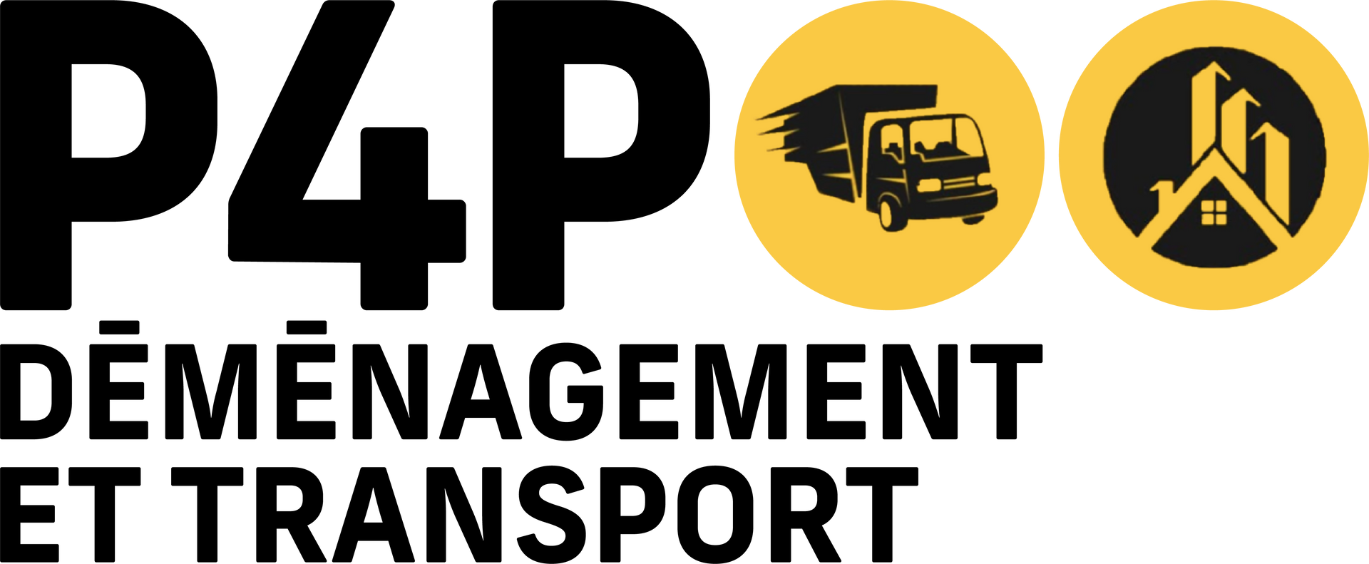 A logo for a company called p4p demenagement et transport