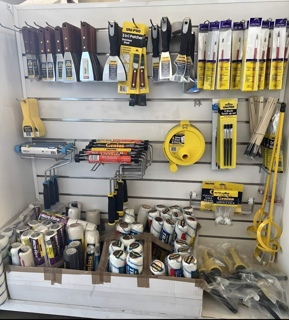 A Wall with A Bunch of Tools — Central West Paint Supplies in Dubbo, NSW