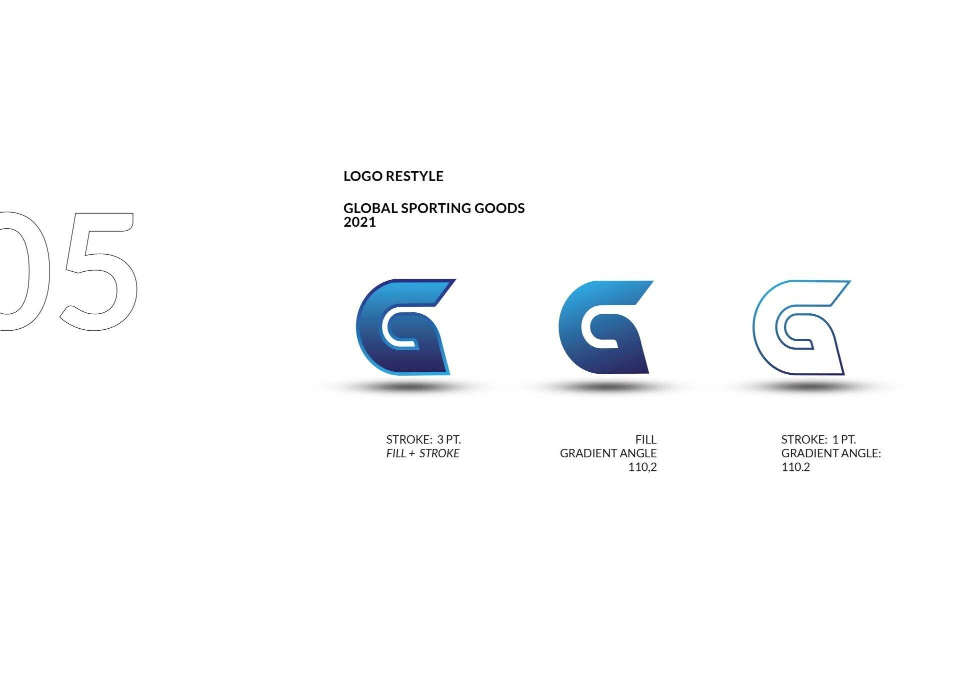 Logovarianten voor een wereldwijd sportmerk met een blauwe