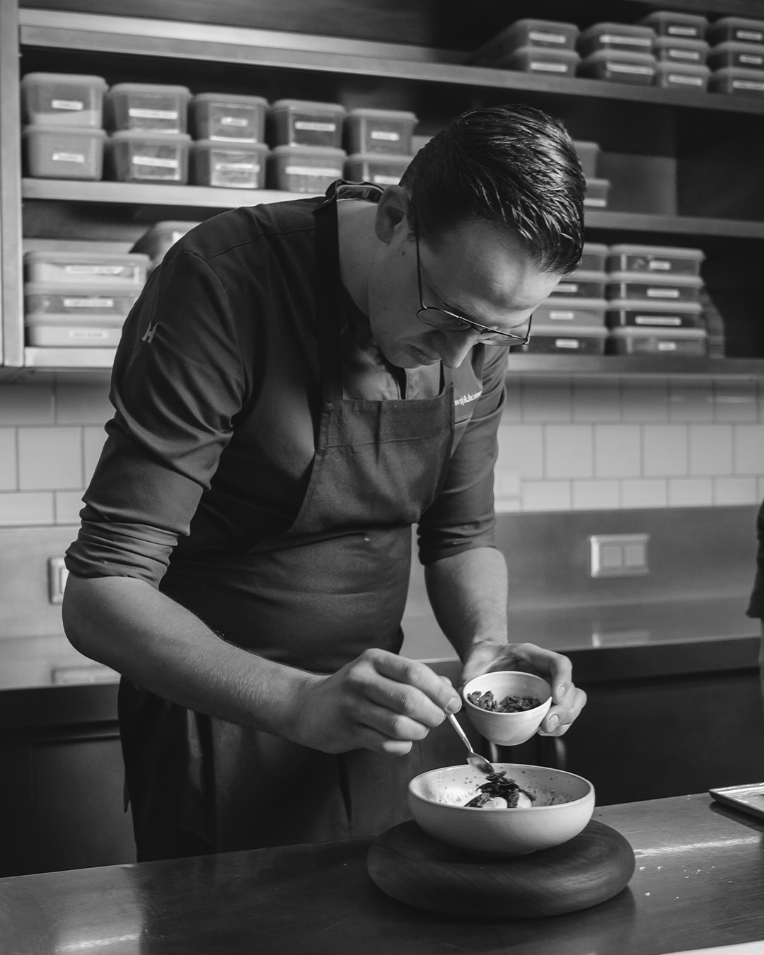 Een foto van Franke Osinga. Keukenchef van Restaurant De Treeswijkhoeve.