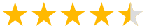 Four filled golden stars and one half-filled golden and grey star.
