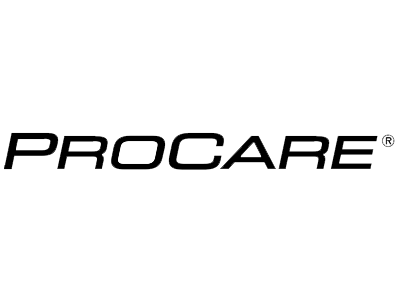 PROCARE logo in black italic text on a white background